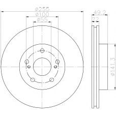 8DD 355 115-691 HELLA PAGID Тормозной диск