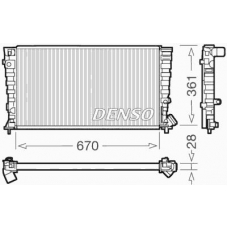DRM07030 DENSO Радиатор, охлаждение двигателя