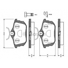 0 986 TB2 299 BOSCH Комплект тормозных колодок, дисковый тормоз