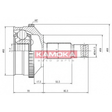 6574 KAMOKA Шарнирный комплект, приводной вал
