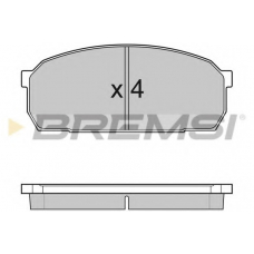 BP2756 BREMSI Комплект тормозных колодок, дисковый тормоз