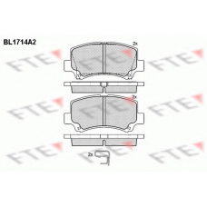 BL1714A2 FTE Комплект тормозных колодок, дисковый тормоз