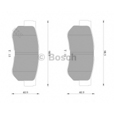 0 986 AB9 150 BOSCH Комплект тормозных колодок, дисковый тормоз