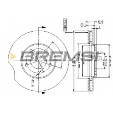 DBA366V BREMSI Тормозной диск