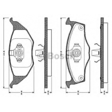 0 986 TB2 792 BOSCH Комплект тормозных колодок, дисковый тормоз