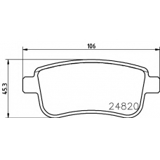 8DB 355 014-581 HELLA Комплект тормозных колодок, дисковый тормоз