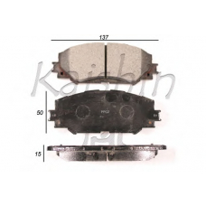 D2274 KAISHIN Комплект тормозных колодок, дисковый тормоз