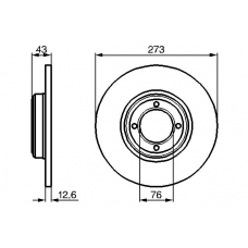 0 986 478 091 BOSCH Тормозной диск