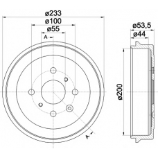 8DT 355 300-581 HELLA PAGID Тормозной барабан