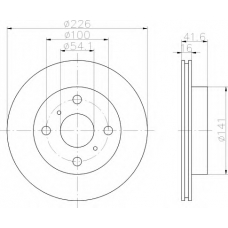 8DD 355 102-161 HELLA Тормозной диск