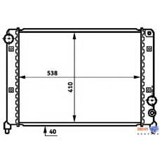 8MK 376 716-671 HELLA Радиатор, охлаждение двигателя