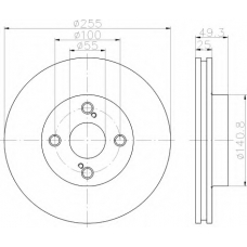 8DD 355 110-431 HELLA Тормозной диск