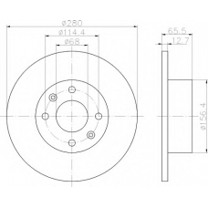 8DD 355 100-751 HELLA Тормозной диск