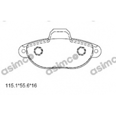 KD7510F ASIMCO Комплект тормозных колодок, дисковый тормоз