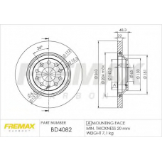 BD-4082 FREMAX Тормозной диск