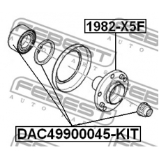 DAC49900045-KIT FEBEST Подшипник ступицы колеса