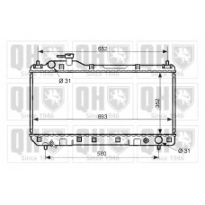 QER2516 QUINTON HAZELL Радиатор, охлаждение двигателя