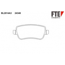BL2014A3 FTE Комплект тормозных колодок, дисковый тормоз