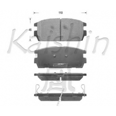 D11139 KAISHIN Комплект тормозных колодок, дисковый тормоз