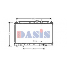 140100N AKS DASIS Радиатор, охлаждение двигателя