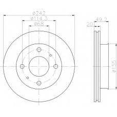 8DD 355 102-641 HELLA Тормозной диск