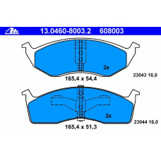 13.0460-8003.2 ATE Комплект тормозных колодок, дисковый тормоз