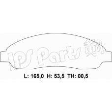 IBD-1993 IPS Parts Комплект тормозных колодок, дисковый тормоз