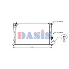 160035N AKS DASIS Радиатор, охлаждение двигателя