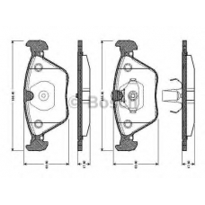 0 986 TB2 597 BOSCH Комплект тормозных колодок, дисковый тормоз