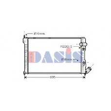 060470N AKS DASIS Радиатор, охлаждение двигателя