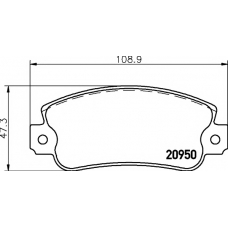2095005 TEXTAR Комплект тормозных колодок, дисковый тормоз