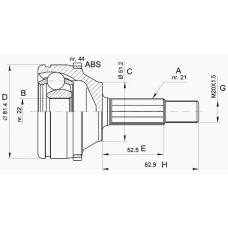 CVJ5306.10 OPEN PARTS Шарнирный комплект, приводной вал