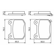 0 986 494 229 BOSCH Комплект тормозных колодок, дисковый тормоз