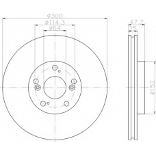 8DD 355 110-301 HELLA Тормозной диск