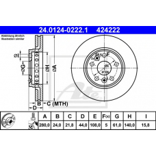 24.0124-0222.1 ATE Тормозной диск