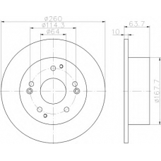 8DD 355 114-831 HELLA Тормозной диск