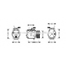 HDAK169 AVA Компрессор, кондиционер