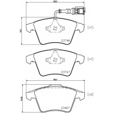 8DB 355 011-171 HELLA Комплект тормозных колодок, дисковый тормоз