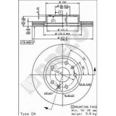 BS 8413 BRECO Тормозной диск