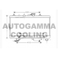 104275 AUTOGAMMA Радиатор, охлаждение двигателя