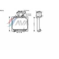 MN2016 AVA Радиатор, охлаждение двигателя