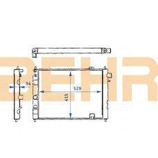 2109124 BEHR Radiator