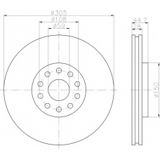 8DD 355 108-911 HELLA PAGID Тормозной диск