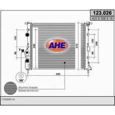 123.026 AHE Радиатор, охлаждение двигателя