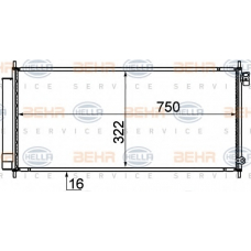 8FC 351 319-211 HELLA Конденсатор, кондиционер