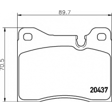 8DB 355 007-041 HELLA Комплект тормозных колодок, дисковый тормоз