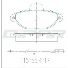 DFB2655 DITAS Комплект тормозных колодок, дисковый тормоз