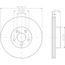 8DD 355 118-101 HELLA Тормозной диск