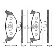 0 986 TB2 300 BOSCH Комплект тормозных колодок, дисковый тормоз