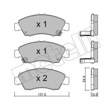 22-0138-0 METELLI Комплект тормозных колодок, дисковый тормоз